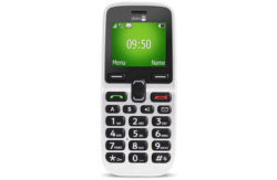 Sim Free Doro 5030 White Candy Bar Mobile Phone.